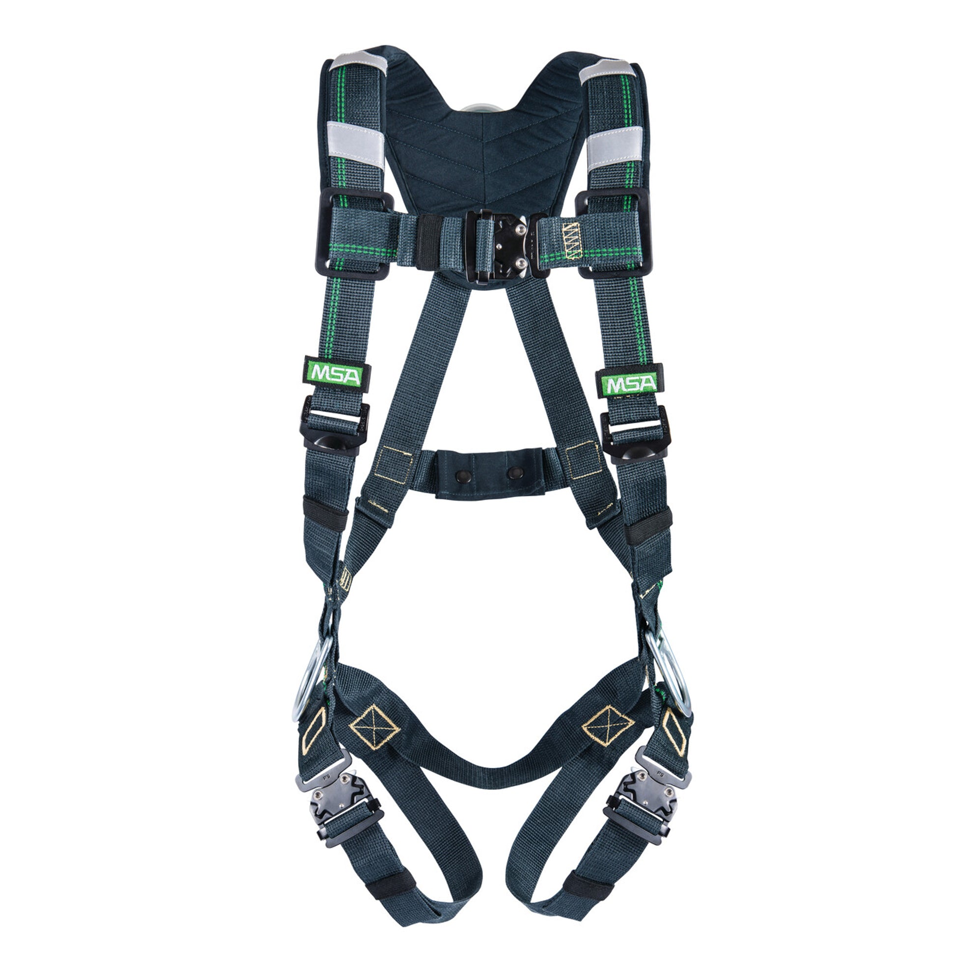 MSA EVOTECH Arc Flash Harness w/Back & Side D-Rings - Quick-Connect leg straps - Shoulder Padding - Standard (STD) - 10150152