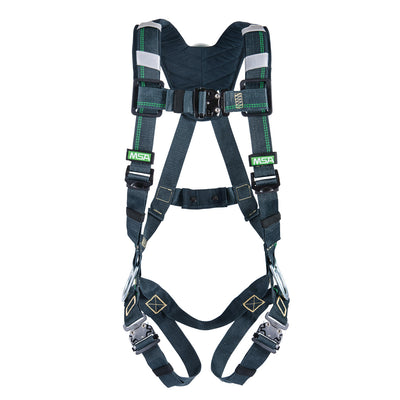 MSA EVOTECH Arc Flash Harness w/Back & Side D-Rings - Quick-Connect leg straps - Shoulder Padding - Standard (STD) - 10150152