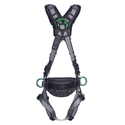 MSA V-FIT Construction Harness w/Back & Side D-Rings - Quick-Connect Leg Straps - Shoulder Padding - Super Extra Large - 10195136
