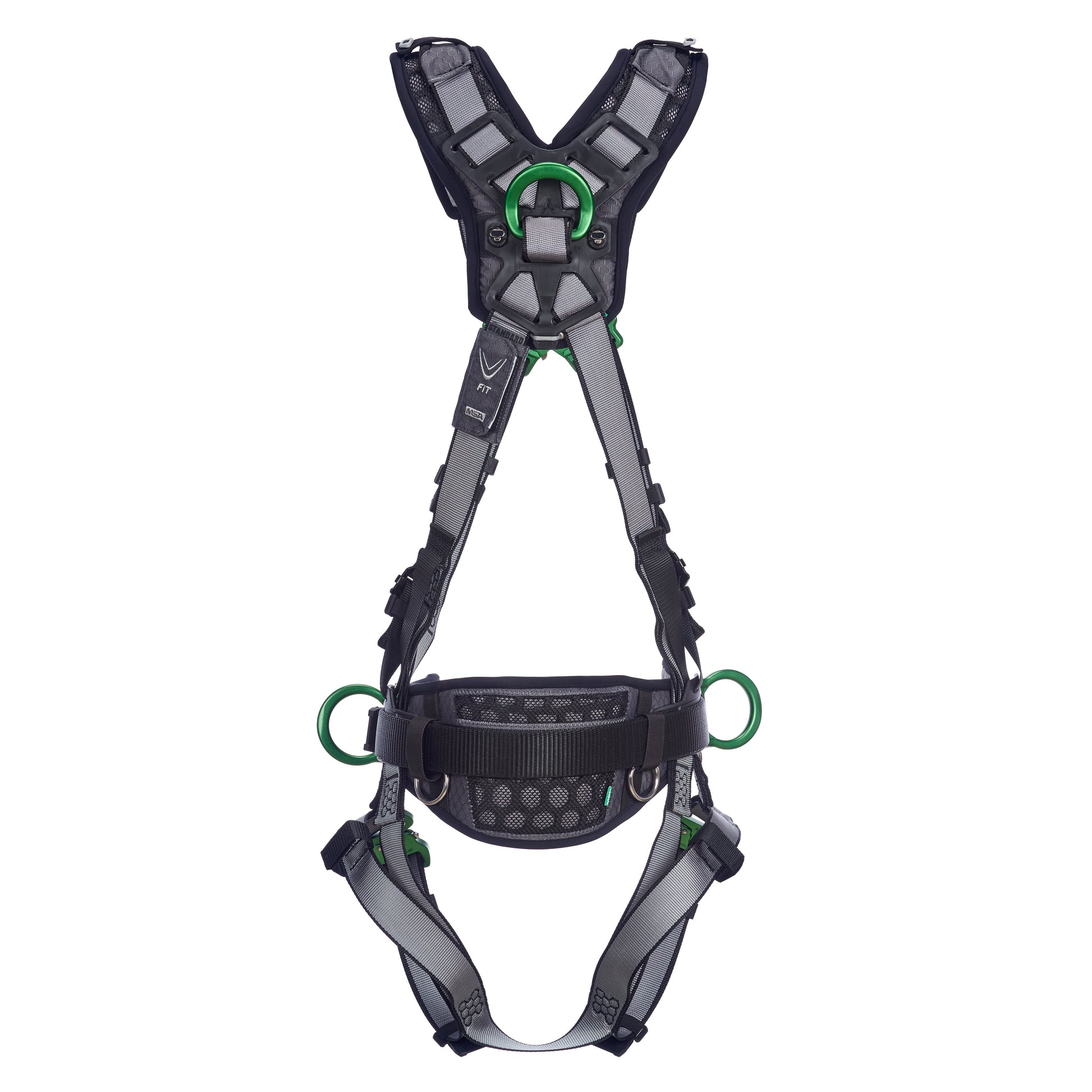MSA V-FIT Construction Harness w/Back & Side D-Rings - Quick-Connect Leg Straps - Shoulder Padding - Standard - 10195134