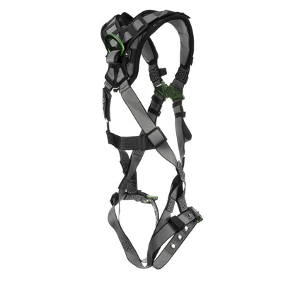 MSA V-FIT Harness w/Back D-Ring - Tongue Buckle Leg Straps - Shoulder Padding - Extra Large - 10194890