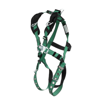 MSA V-FORM Harness w/Back & Shoulder D-Rings - Tongue Buckle Leg Straps - Extra Small - 10197218