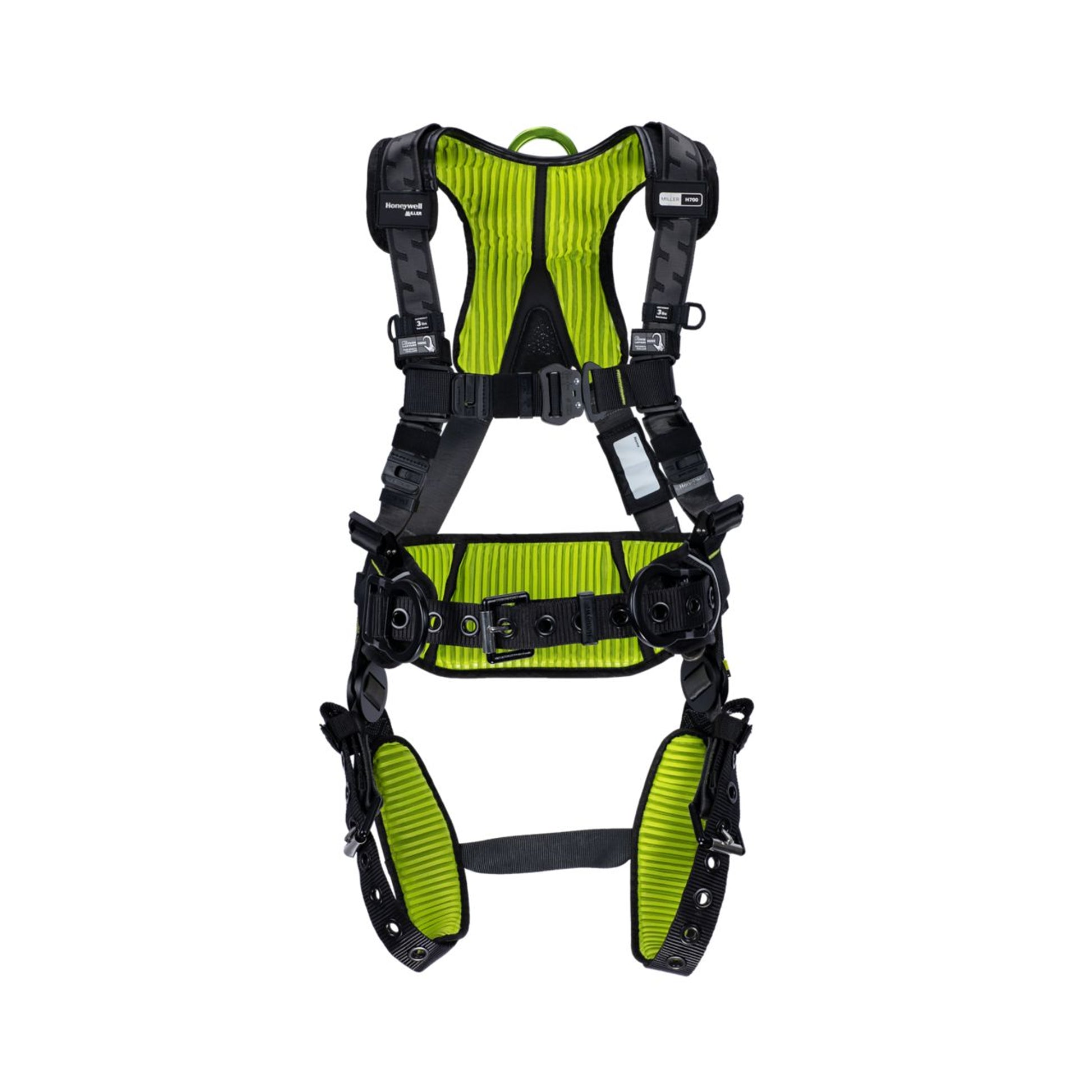 Miller H700 Construction Comfort 2 Point Harness w/ Tongue Buckle Leg Buckles and QC Chest Buckles H7CC2A4 - Size 3/4XL