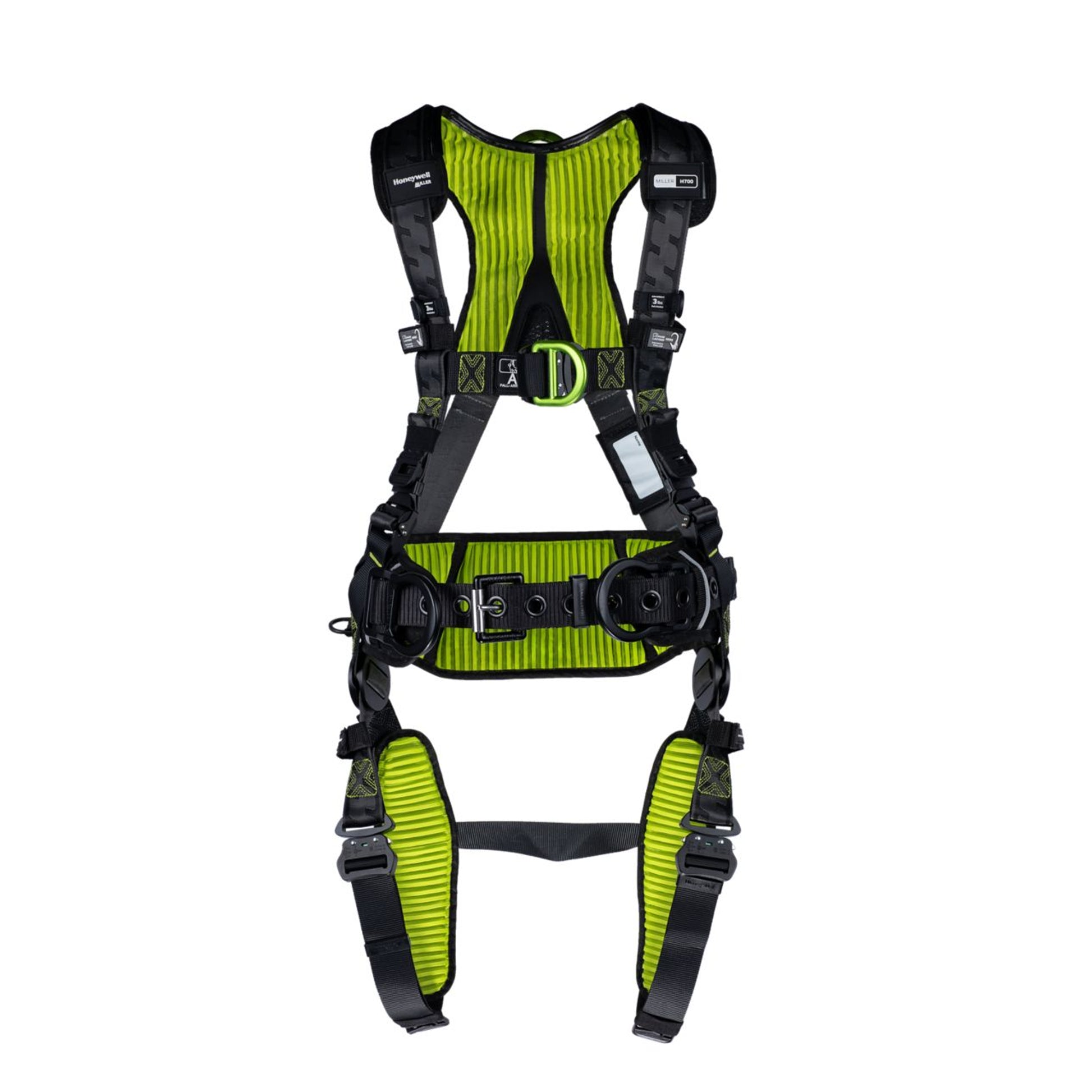 Miller H700 Construction Comfort 3 Point Harness w/ Tongue Buckle Leg Buckles and QC Chest Buckles H7CC1A2 - Size UNIV