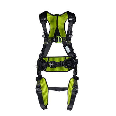 Miller H700 Construction Comfort 3 Point Harness w/ Tongue Buckle Leg Buckles and QC Chest Buckles H7CC1A2 - Size UNIV