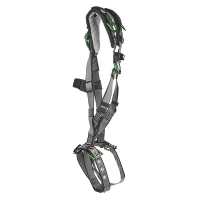 MSA V-FIT Harness w/Back & Shoulder D-Rings - Tongue Buckle Leg Straps - Shoulder Padding - Extra Small - 10194936