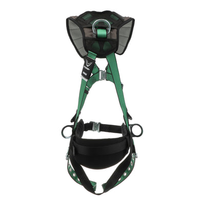 MSA V-FORM+ Construction Harness w/Back & Side D-Rings - Tongue Buckle Leg Straps - Shoulder Padding - Standard - 10206161