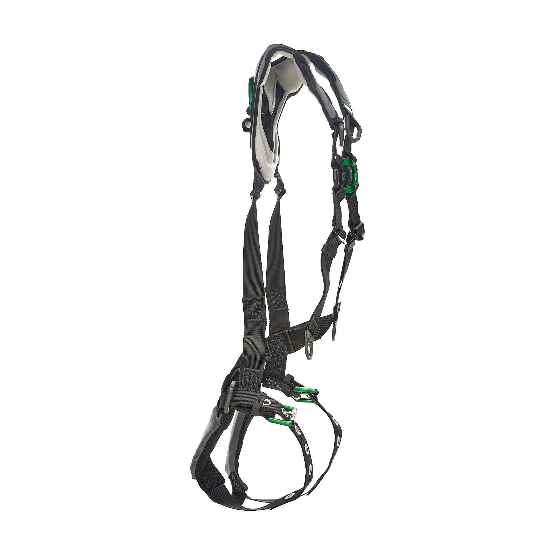 MSA V-FLEX Harness w/Back & Front D-Rings - Tongue Buckle Leg Straps - Extra Large - 10211322