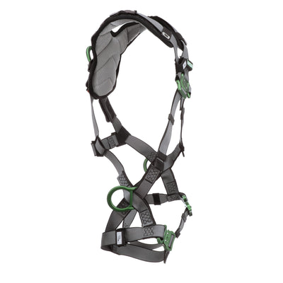 MSA V-FIT Harness w/Back & Side D-Rings - Quick-Connect Leg Straps - Shoulder Padding - Extra Large - 10194874