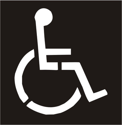 HANDICAP PARKING LOT SYMBOL STENCIL