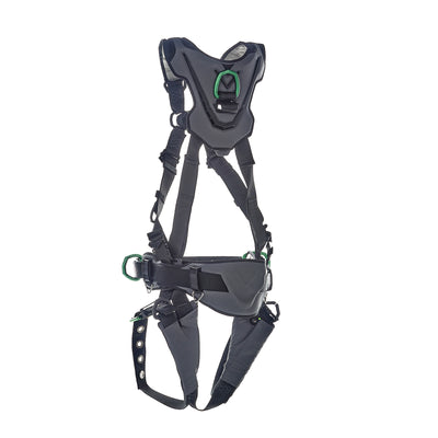 MSA V-FLEX Construction Harness w/Back, Front & Side D-Rings - Tongue Buckle Leg Straps - Extra Large - 10211348