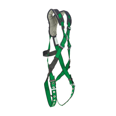 MSA V-FORM+ Harness w/Back D-Ring - Tongue Buckle Leg Straps - Super Extra Large - 10206087