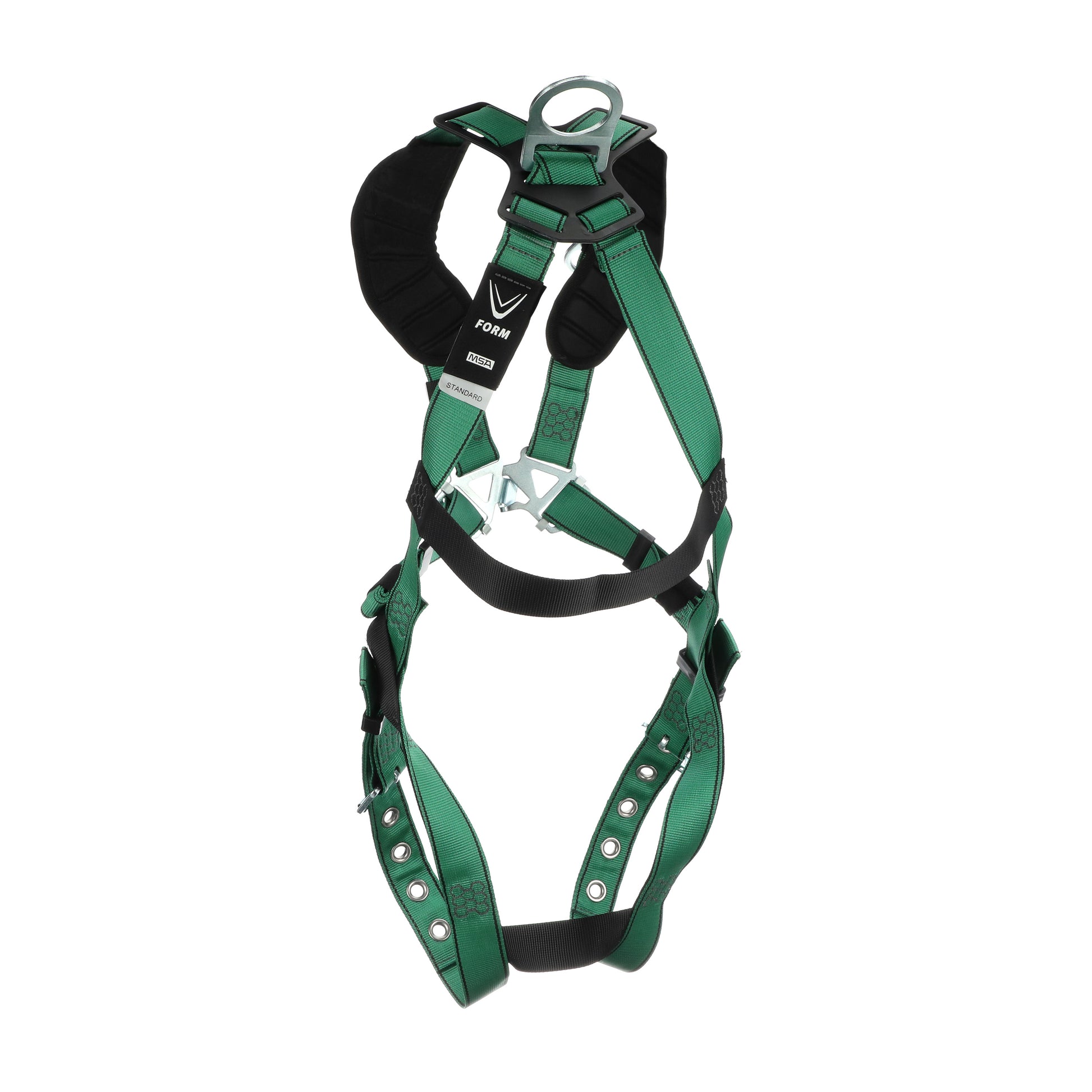 MSA V-FORM Harness w/Back & Shoulder D-Rings - Tongue Buckle Leg Straps - Extra Small - 10197218
