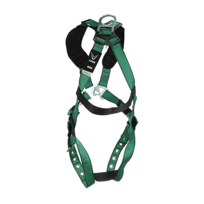 MSA V-FORM Harness w/Back & Shoulder D-Rings - Tongue Buckle Leg Straps - Extra Small - 10197218