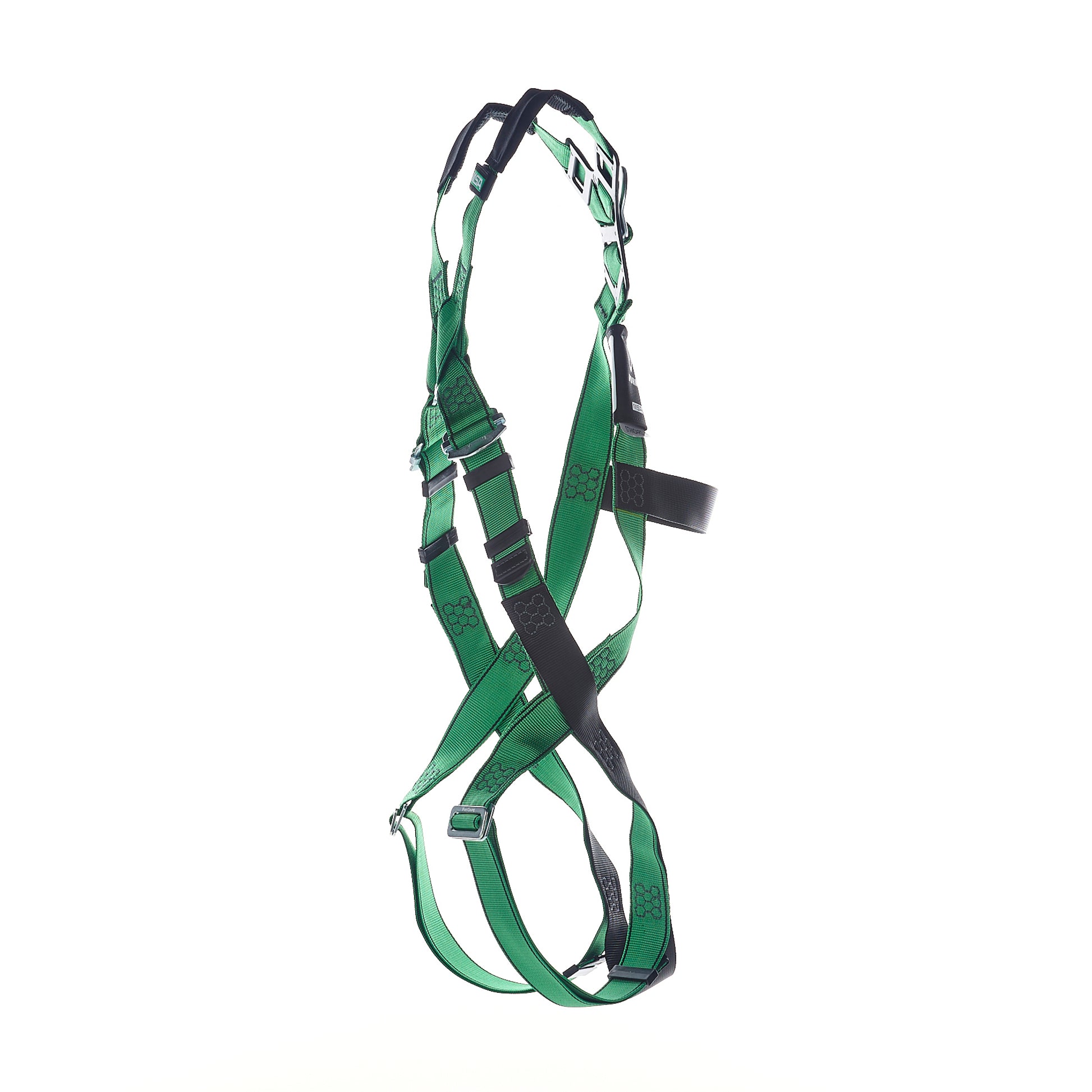 MSA V-FORM Harness w/Back D-Ring - Qwik-Fit Leg Straps Quick Connect Chest Buckle - Super Extra Large - 10207732