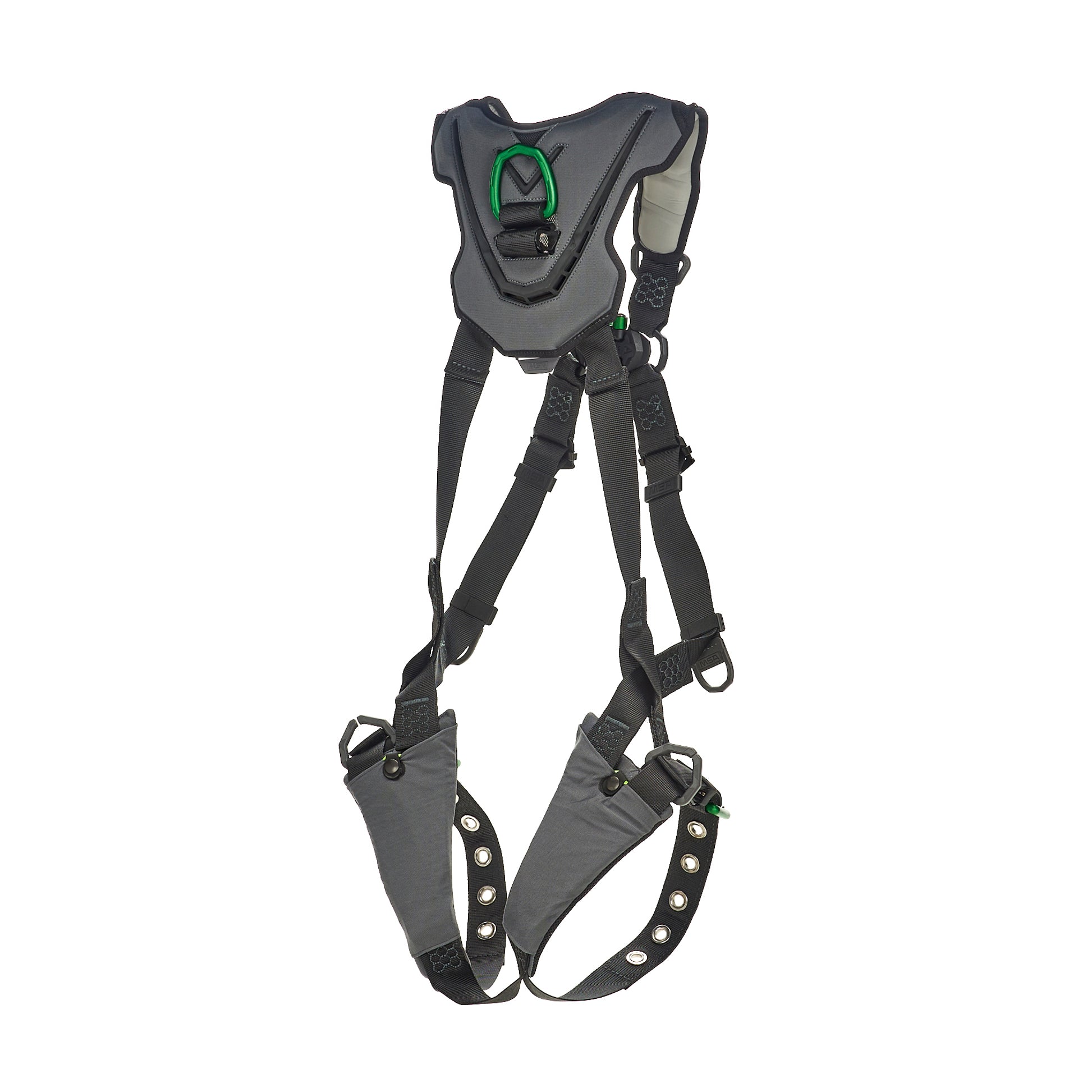 MSA V-FLEX Harness w/Back & Front D-Rings - Tongue Buckle Leg Straps - Super Extra Large - 10211323