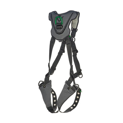 MSA V-FLEX Harness w/Back & Front D-Rings - Tongue Buckle Leg Straps - Super Extra Large - 10211323