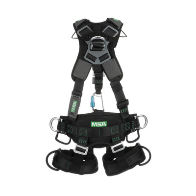 MSA Gravity Suspension Harness w/Back, Front, Belly, & Side D-Rings - Lumbar, Shoulder & Leg Padding - Medium - 10150457