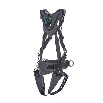 MSA V-FLEX Construction Harness w/Back, Front & Side D-Rings - Tongue Buckle Leg Straps - Extra Large - 10211348