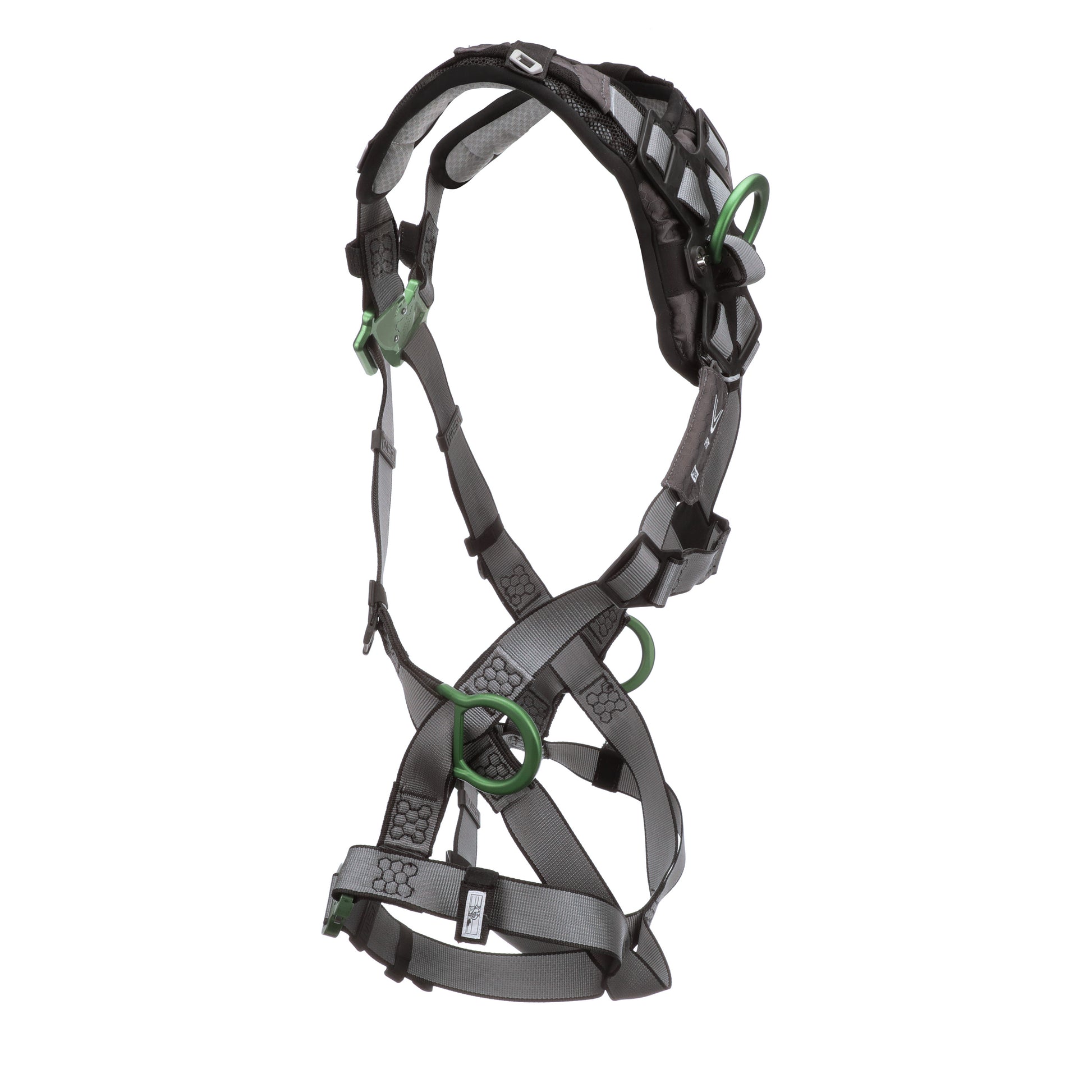 MSA V-FIT Harness w/Back & Side D-Rings - Quick-Connect Leg Straps - Shoulder Padding - Super Extra Large - 10194875