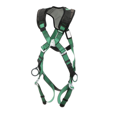 MSA V-FORM+ Harness w/Back & Side D-Rings - Quick Connect Leg Straps - Super Extra Large - 10206107