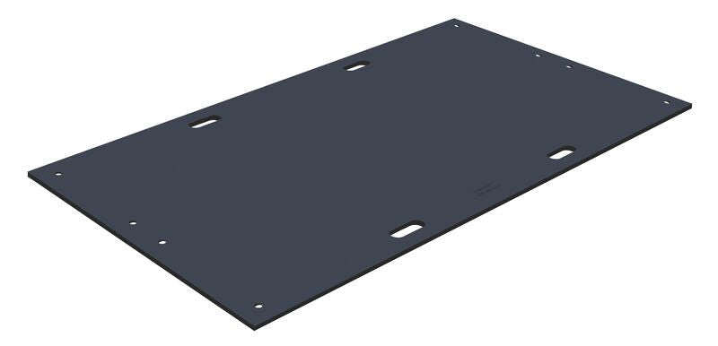 Ground Protection - Trakmat - 44.5" X 8' - One Side Smooth - Black - 90 Ton Load - TM4496-1S-B