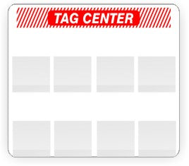 1/4-inch acrylic backboard holds eight individual plastic pockets. Each