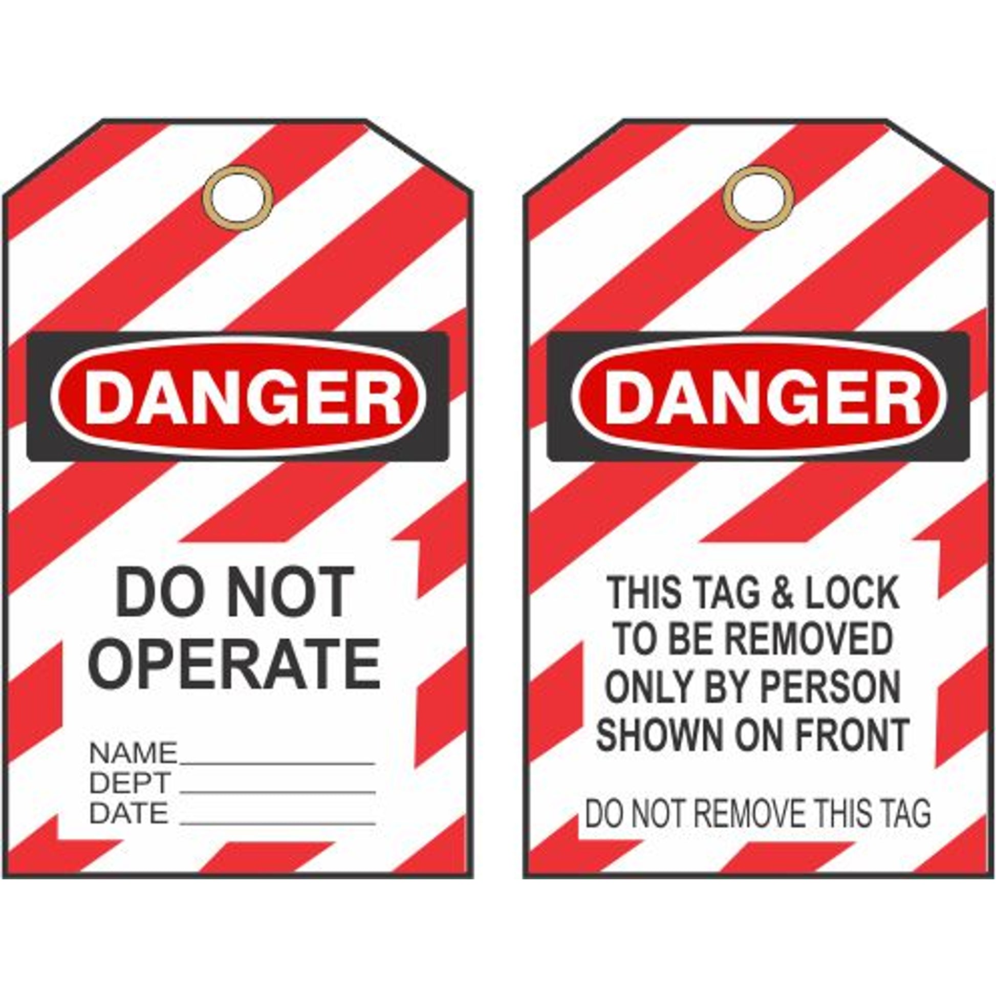 DANGER DO NOT OPERATE TAGS - DANGER DO NOT OPERATE TAGS, 6.125X3, Rigid Vinyl