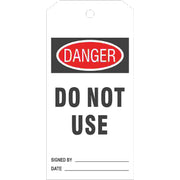 DANGER DO NOT USE TAGS - DANGER DO NOT USE TAGS, 6.125X3, Rigid Vinyl