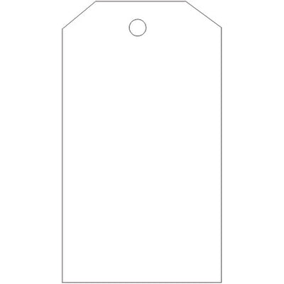 BLANK WHITE TAGS - BLANK WHITE TAGS, 6.125X3, Tagboard