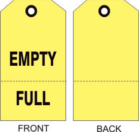 EMPTY FULL BLANK BACK PERFORATED TAGS