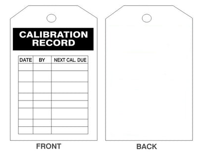 CALIBRATION RECORD TAGS