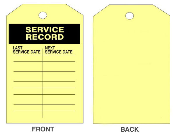 SERVICE RECORD TAGS