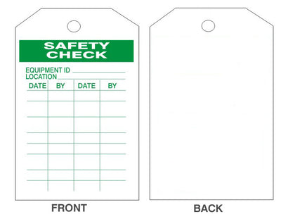 SAFETY CHECK TAGS