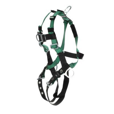 MSA V-FORM Harness w/Back, Front & Side D-Rings - Tongue Buckle Leg Straps - Extra Large - 10197208