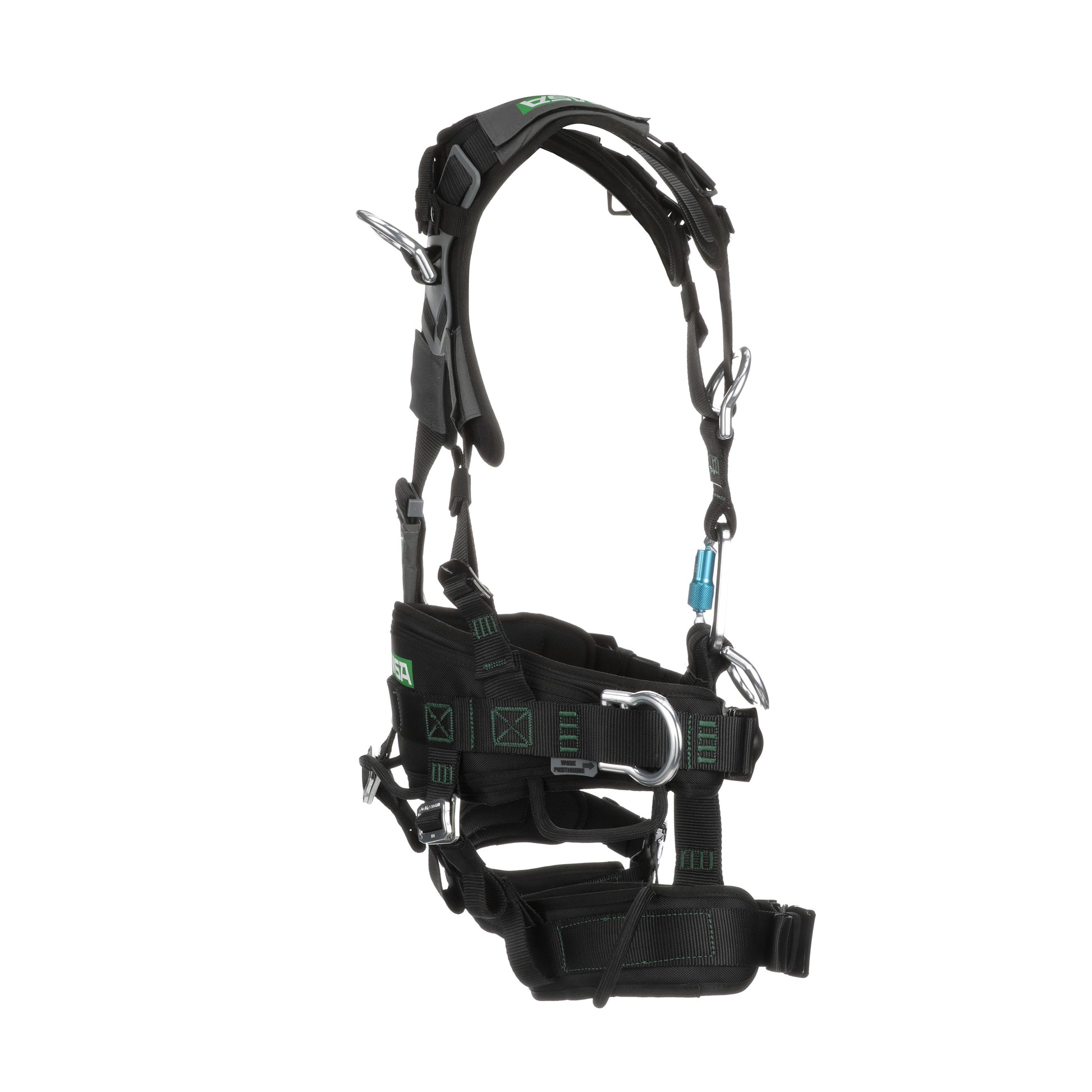 MSA Gravity Suspension Harness w/Back, Front, Belly, & Side D-Rings - Lumbar, Shoulder & Leg Padding - Large - 10150458
