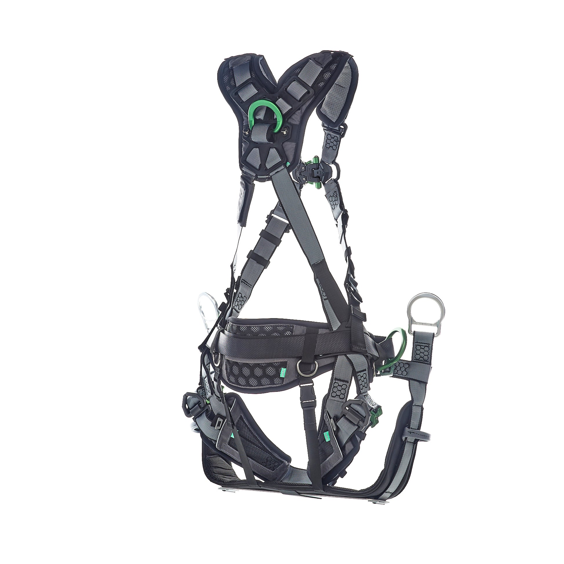 MSA V-FIT Tower Harness w/Back, Front & Side D-Rings - Quick-Connect Leg and Belt Straps - Shoulder & Leg Padding - Standard - 10218048