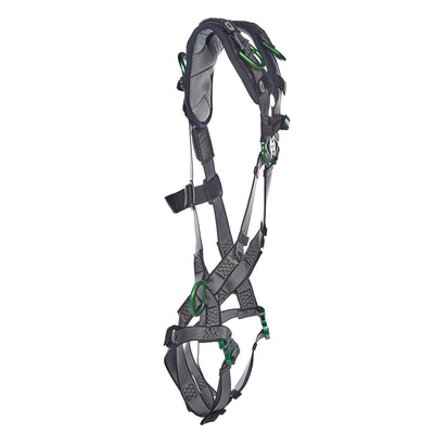 MSA V-FIT Harness w/Back, Side and Shoulder D-Rings - Quick-Connect Leg Straps - Shoulder Padding - Extra Large - 10194886