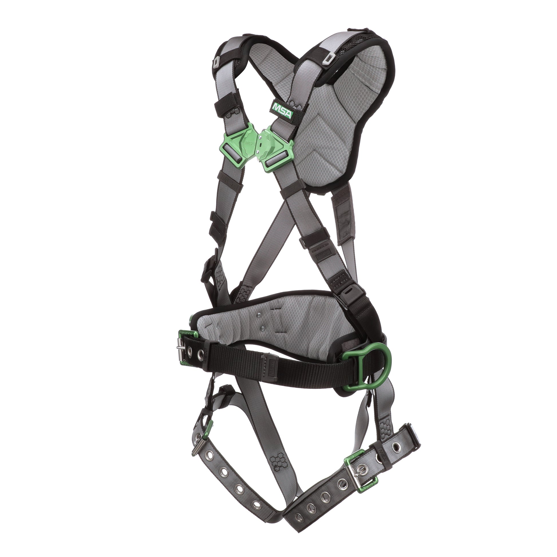 MSA V-FIT Construction Harness w/Back & Side D-Rings - Tongue Buckle Leg Straps - Shoulder Padding - Extra Small - 10195148