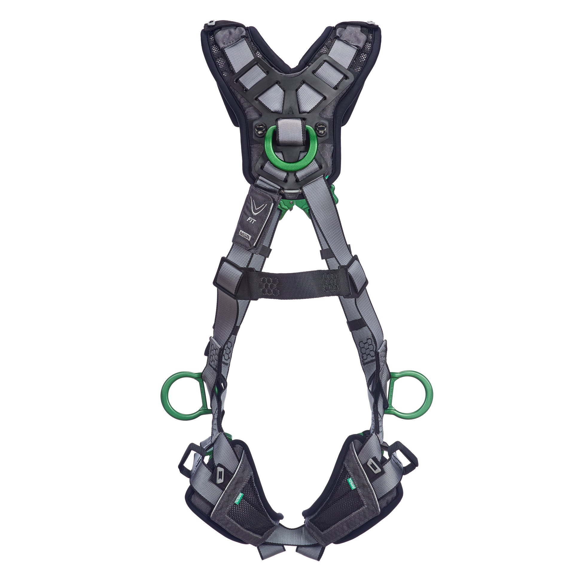 MSA V-FIT Harness w/Back & Side D-Rings - Quick-Connect Leg Straps - Shoulder & Leg Padding - Standard - 10194961