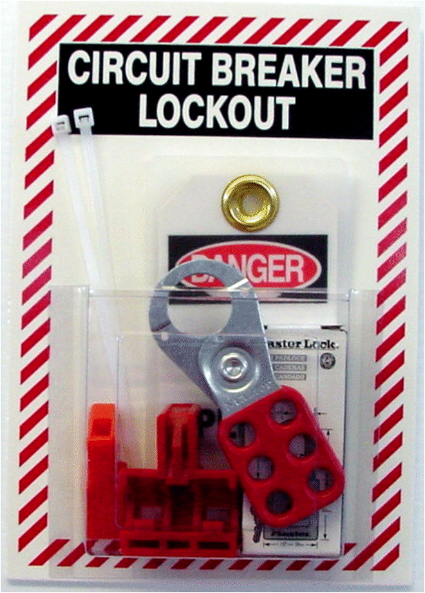CIRCUIT BREAKER LOCKOUT CENTER  includes: 2- LT-108 tags with - CIRCUIT BREAKER LOCKOUT CENTER  includes: 2- LT-108 tags with, 10x7, PVC