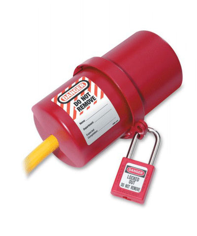 MASTER LOCK ELECTRICAL LOCK OUT- ROTATIONS LARGE ELECTRICAL PLUG LOCKOUT, 220-550 VOLT PLUG