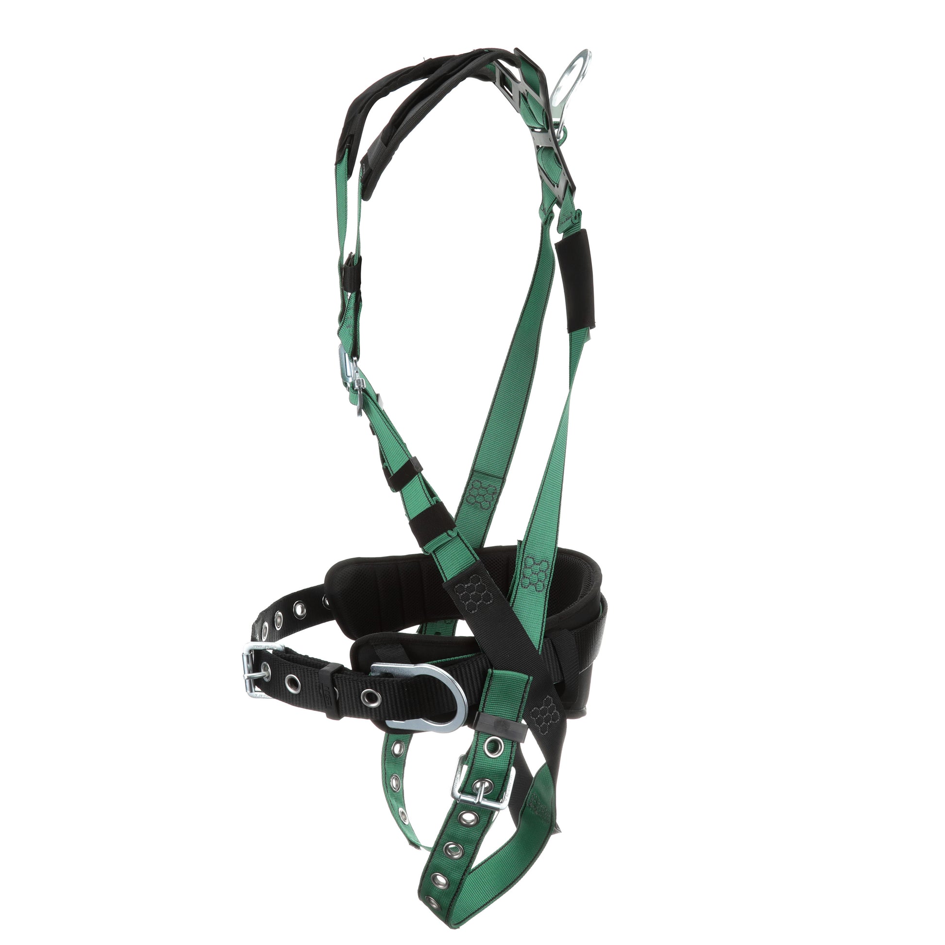 MSA V-FORM Construction Harness w/Back & Side D-Rings - Tongue Buckle Leg Straps - Shoulder Padding - Super Extra Large - 10197366