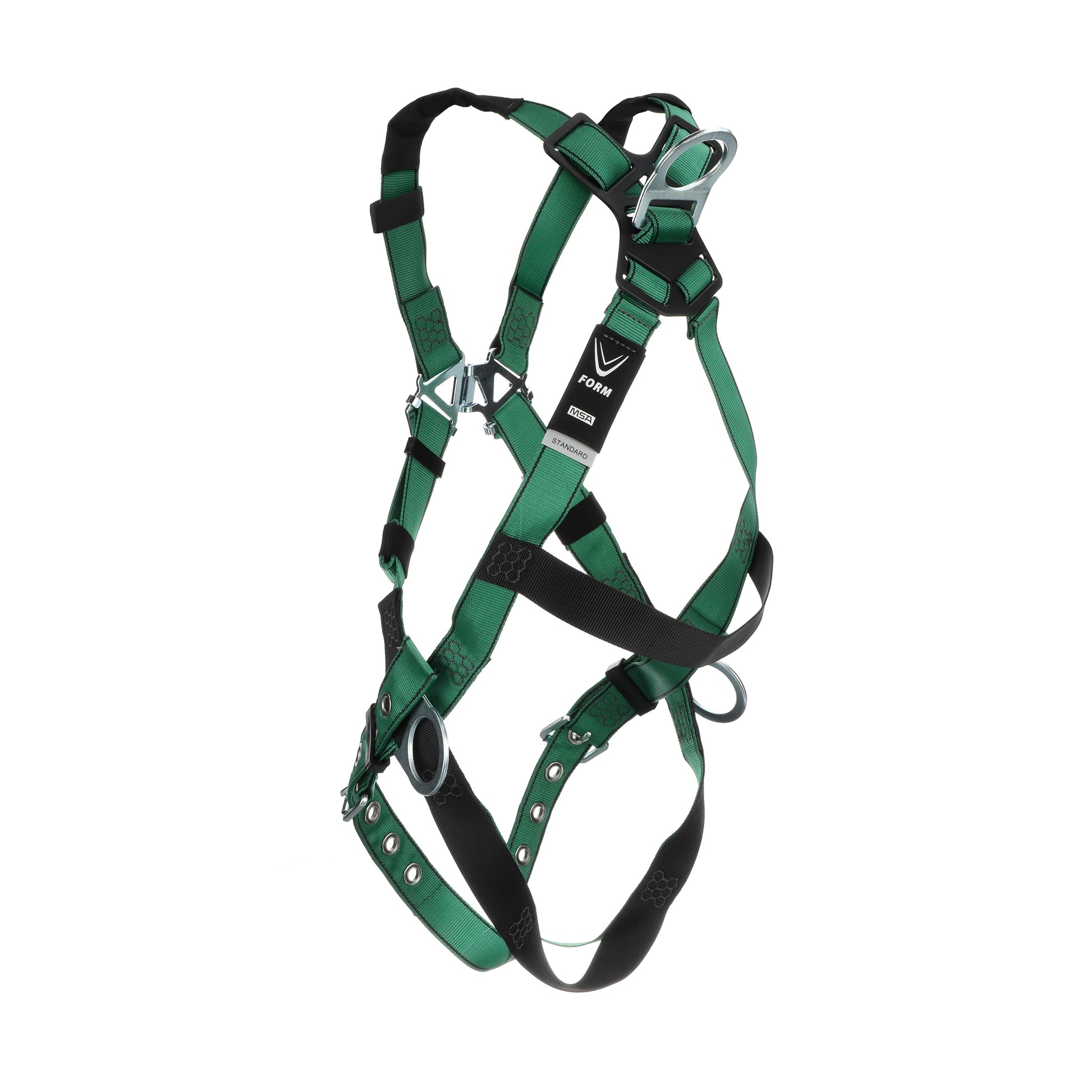 MSA V-FORM Harness w/Back & Side D-Rings - Tongue Buckle Leg Straps - Extra Large - 10197216