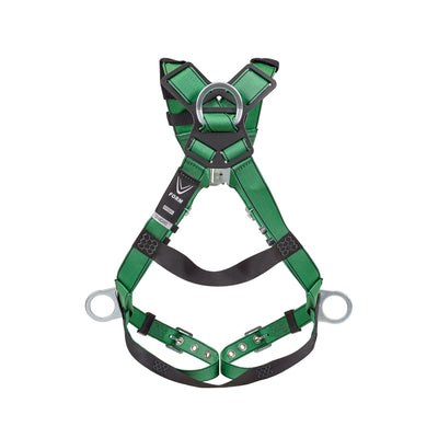 MSA V-FORM Harness w/Back & Side D-Rings - Tongue Buckle Leg Straps Quick Connect Chest Buckle - Extra Small - 10206061