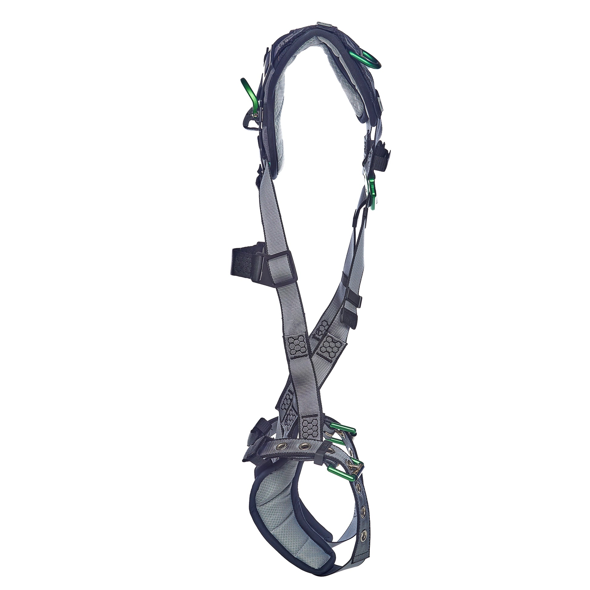 MSA V-FIT Harness w/Back & Shoulder D-Rings - Tongue Buckle Leg Straps - Shoulder & Leg Padding - Super Extra Large - 10195030