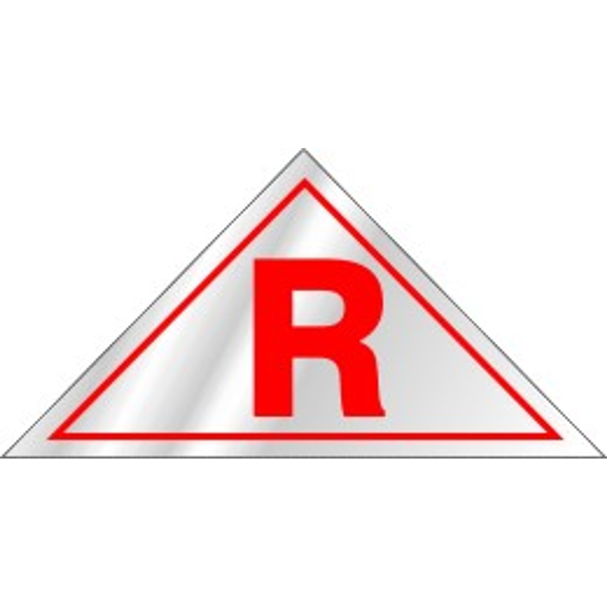 R ROOF TRUSS CONSTRUCTION SIGN - RED ON WHITE - R ROOF TRUSS CONSTRUCTION SIGN - RED ON WHITE, 6X12, Adhesive Vinyl