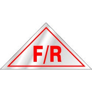 F/R ROOF TRUSS CONSTRUCTION SIGN - RED ON WHITE - F/R ROOF TRUSS CONSTRUCTION SIGN - RED ON WHITE, 6X12, Aluminum (.080) EGP Reflective