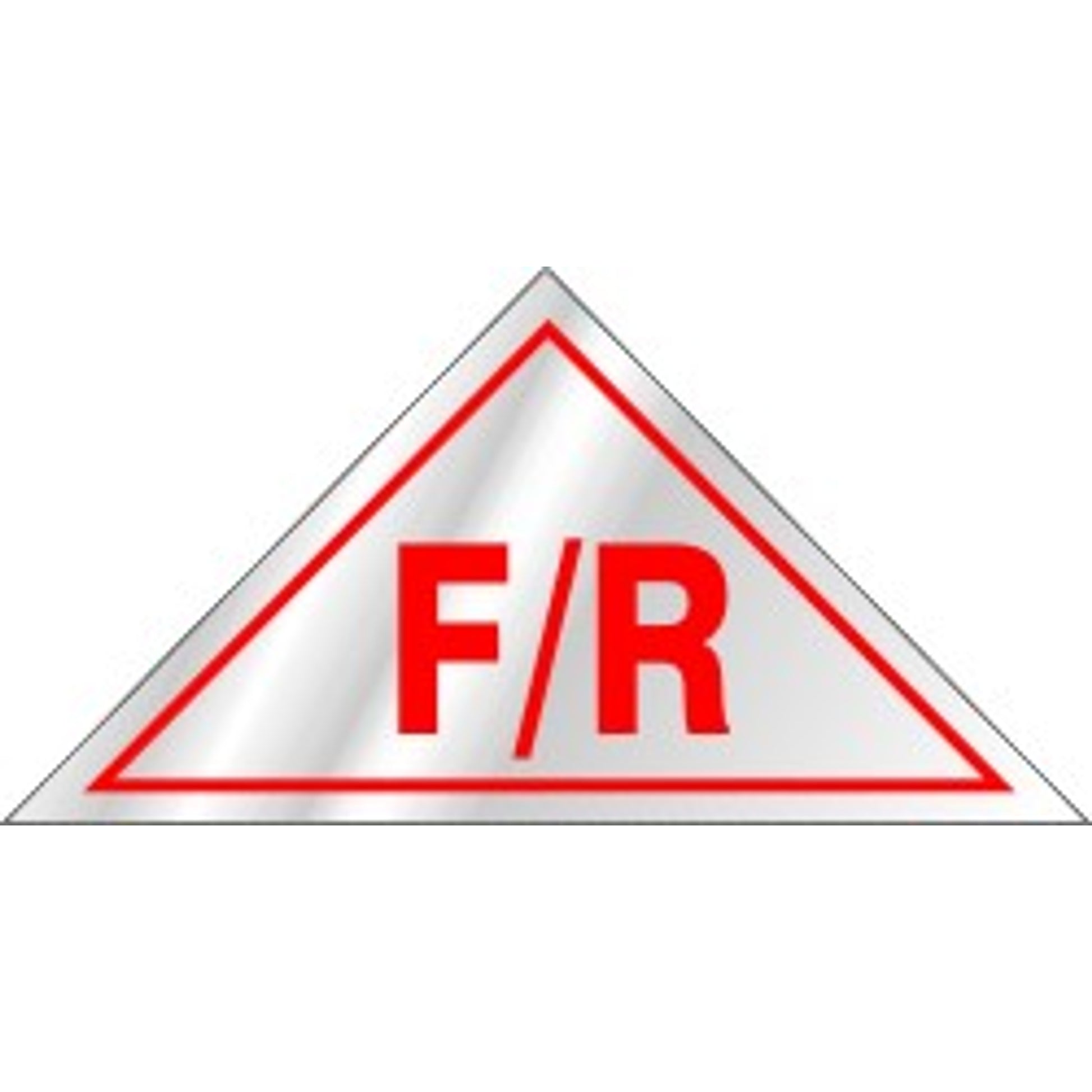 F/R ROOF TRUSS CONSTRUCTION SIGN - RED ON WHITE - F/R ROOF TRUSS CONSTRUCTION SIGN - RED ON WHITE, 6X12, Aluminum (.080) EGP Reflective