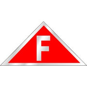 F ROOF TRUSS CONSTRUCTION SIGN - WHITE ON RED - F ROOF TRUSS CONSTRUCTION SIGN - WHITE ON RED, 6X12, Adhesive Vinyl